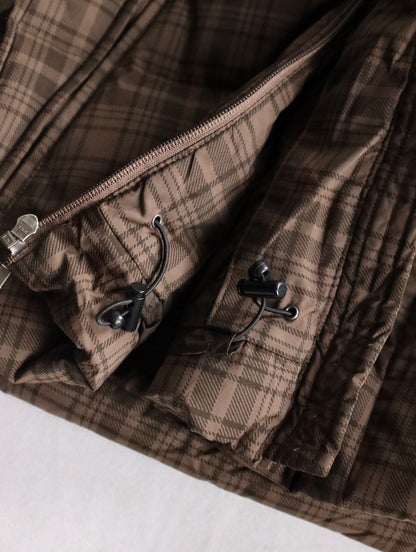 Columbia check down jacket brown