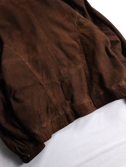 leather dokking suede jacket brown