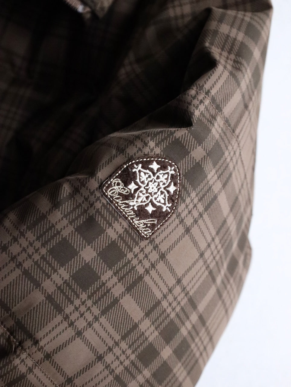 Columbia check down jacket brown