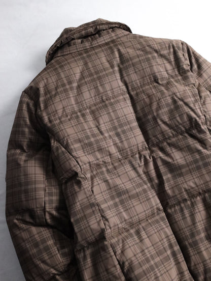 Columbia check down jacket brown
