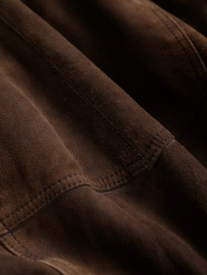 leather dokking suede jacket brown