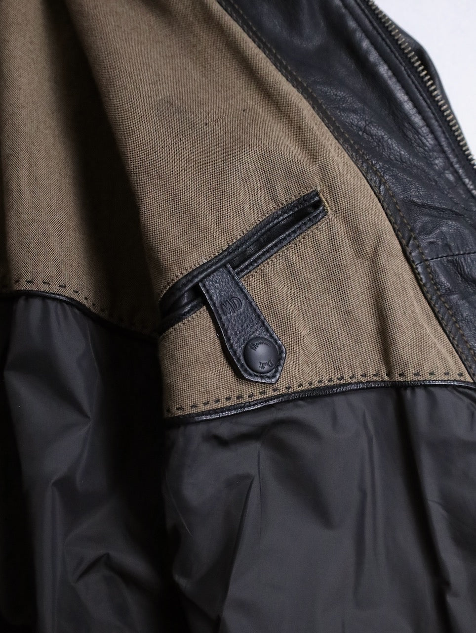 standneck lamb leather jacket black