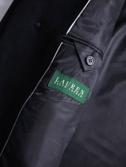 Lauren Ralph Lauren wool cashmere long coat black
