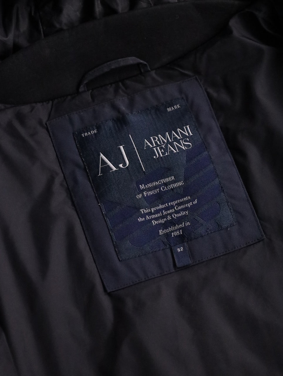 ARMANI JEANS down jacket navy