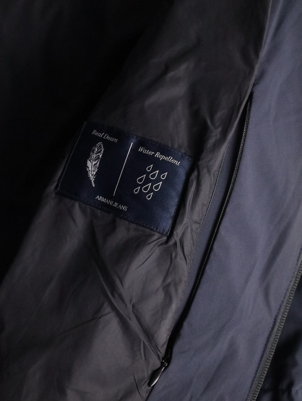 ARMANI JEANS down jacket navy