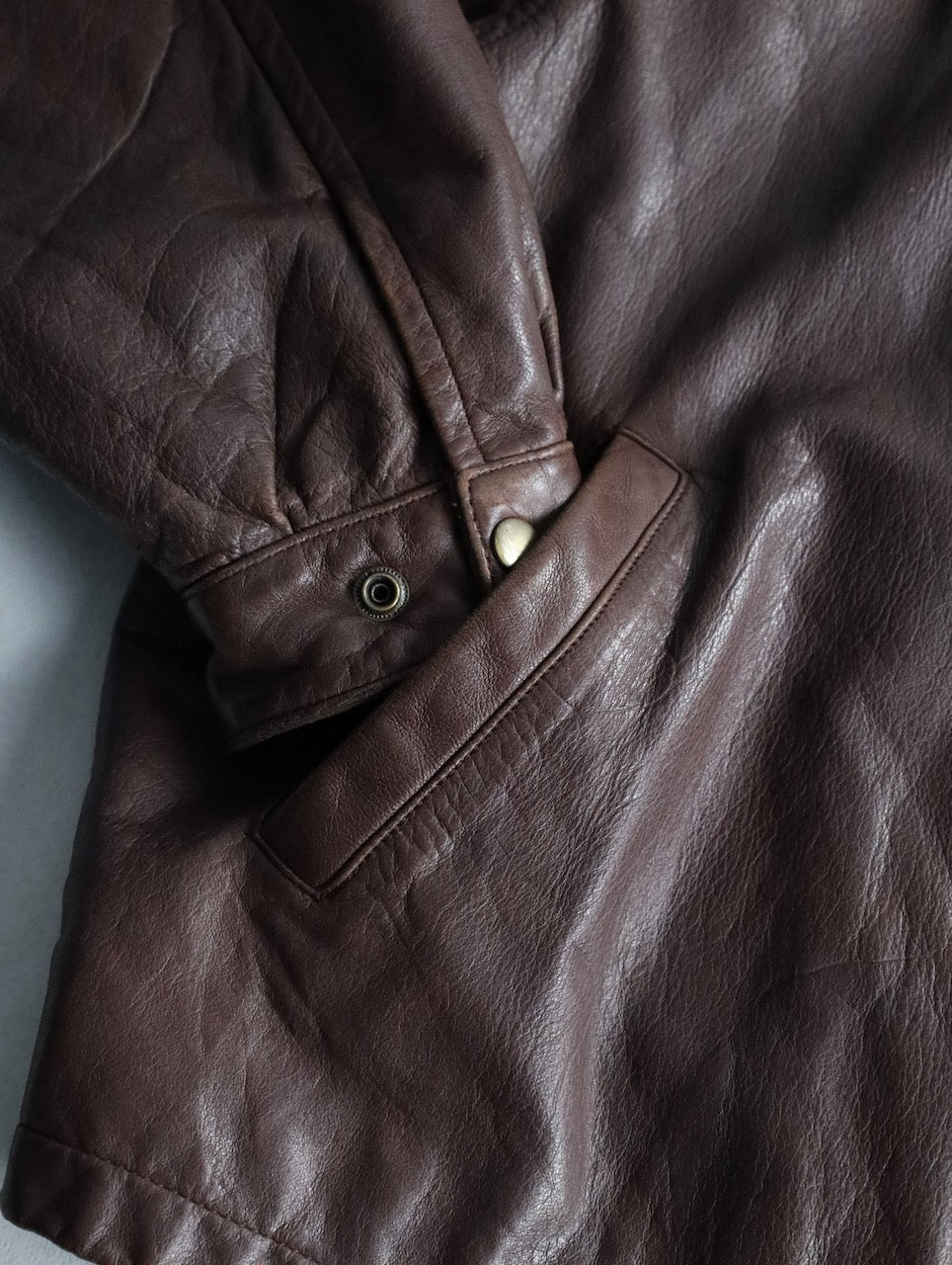 color leather jacket brown
