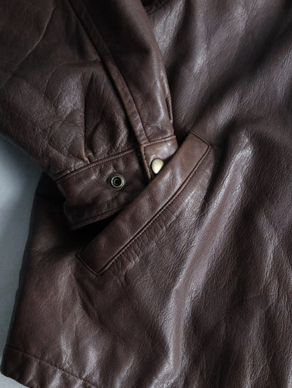 color leather jacket brown