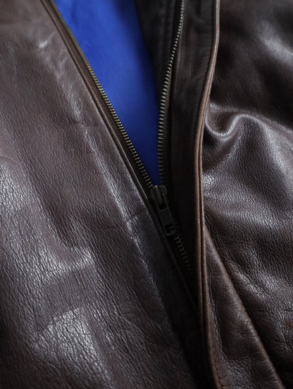 color leather jacket brown