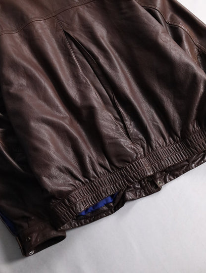 color leather jacket brown