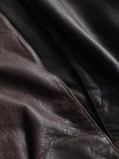 color leather jacket brown