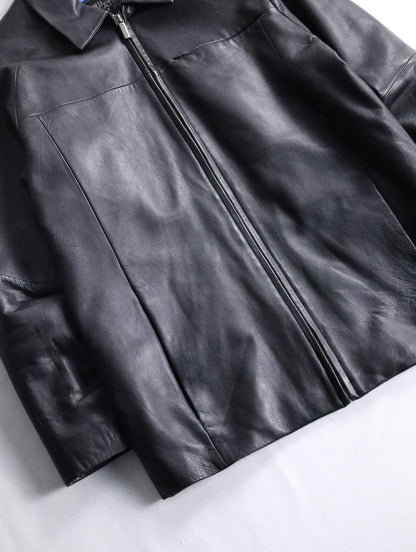 WILSONS LEATHER sheep leather jacket black