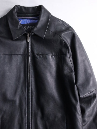 WILSONS LEATHER sheep leather jacket black