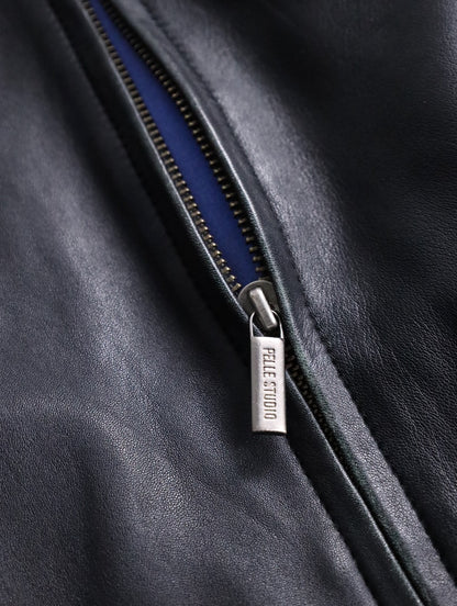 WILSONS LEATHER sheep leather jacket black