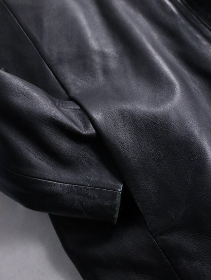 WILSONS LEATHER sheep leather jacket black