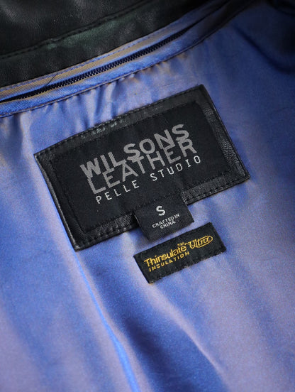 WILSONS LEATHER sheep leather jacket black