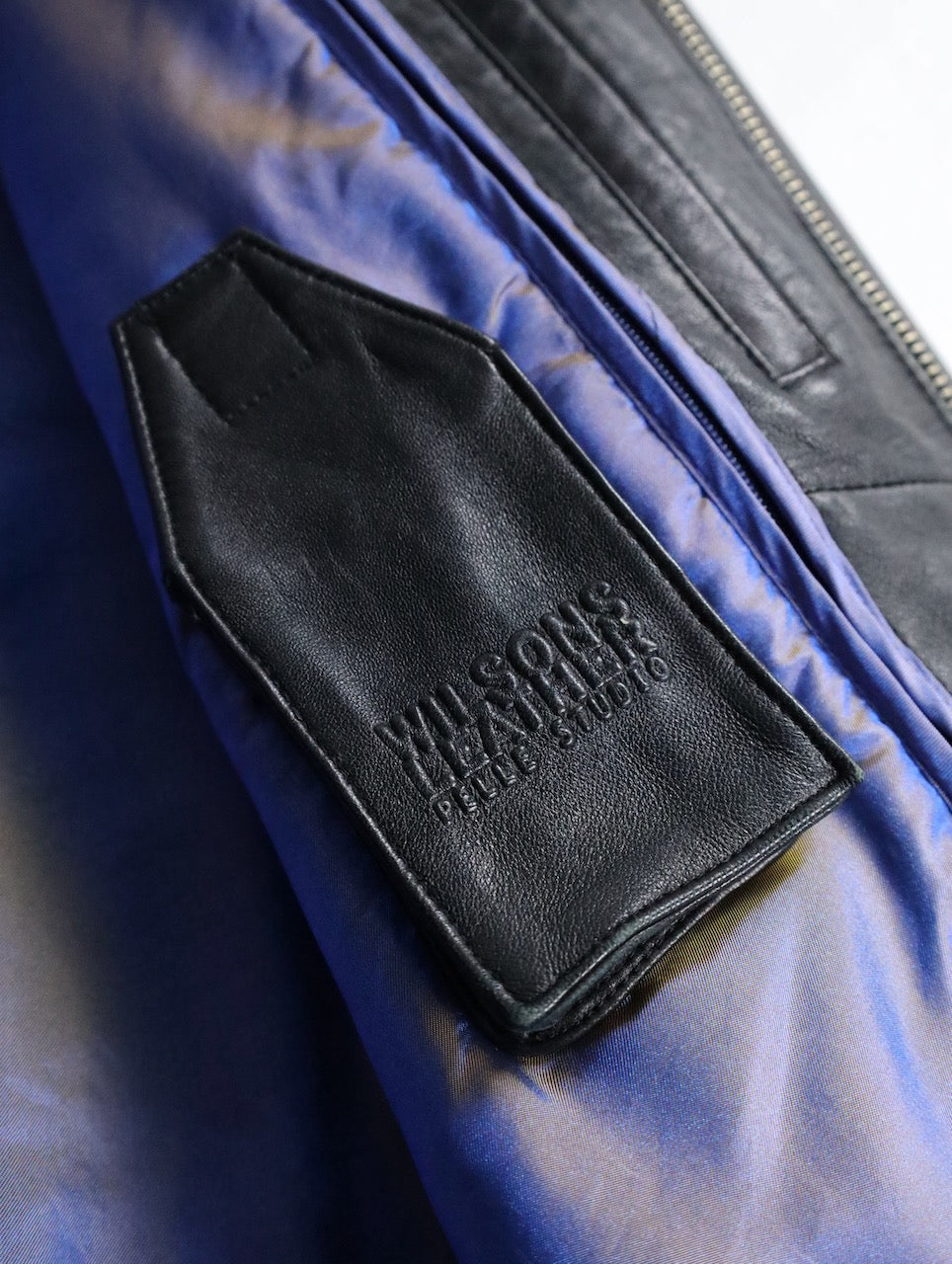 WILSONS LEATHER sheep leather jacket black