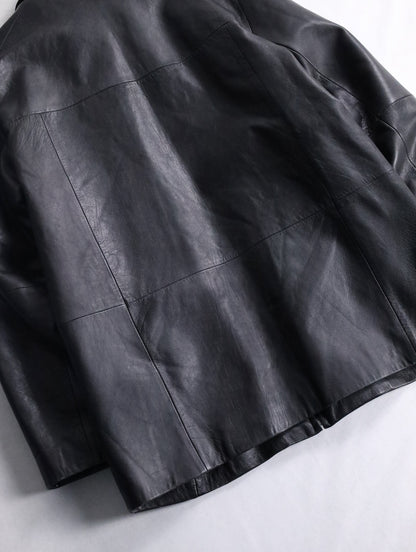 WILSONS LEATHER sheep leather jacket black