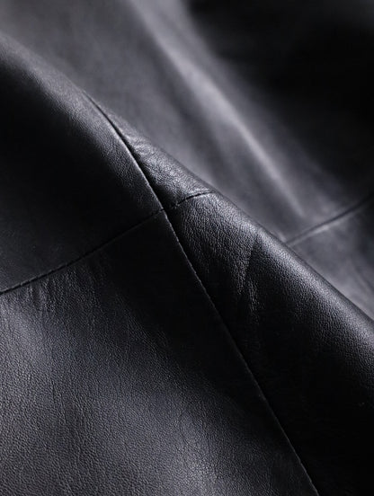 WILSONS LEATHER sheep leather jacket black