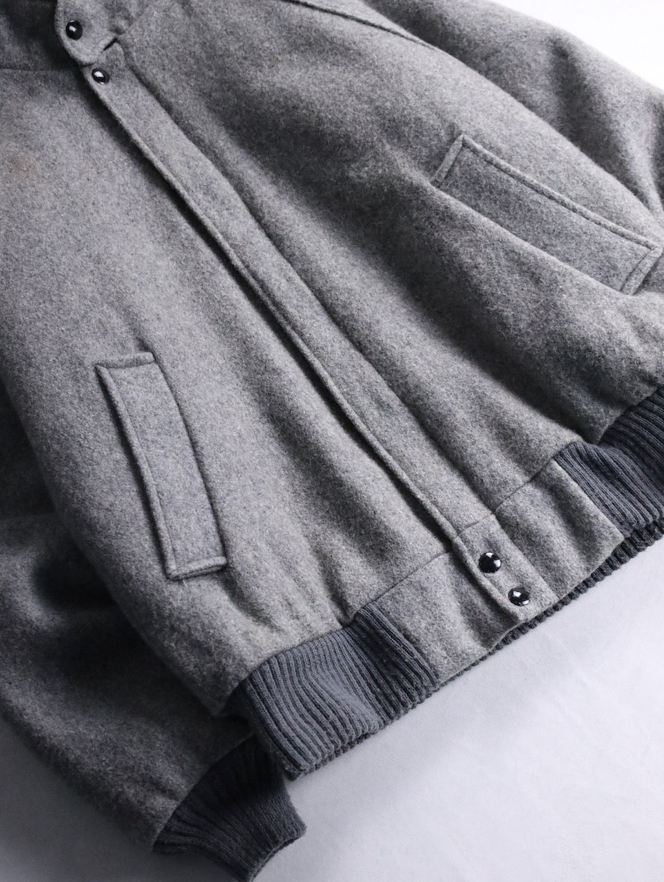short length wool blouson gray