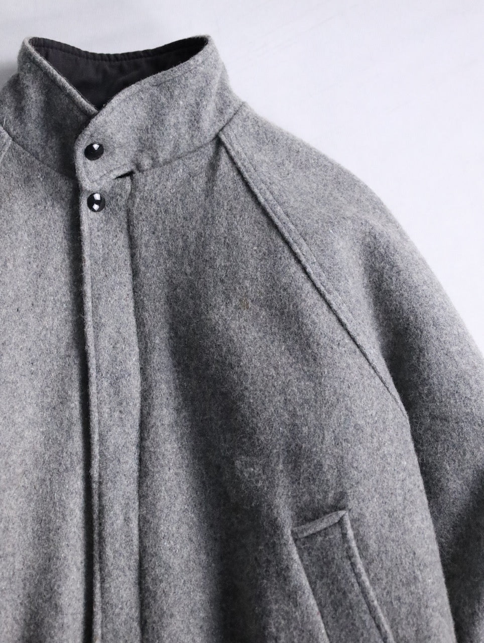 short length wool blouson gray