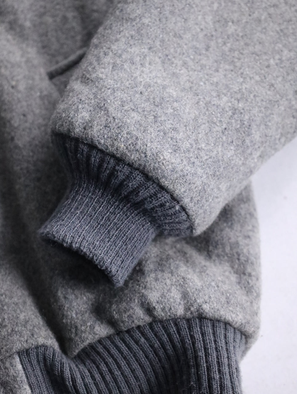 short length wool blouson gray