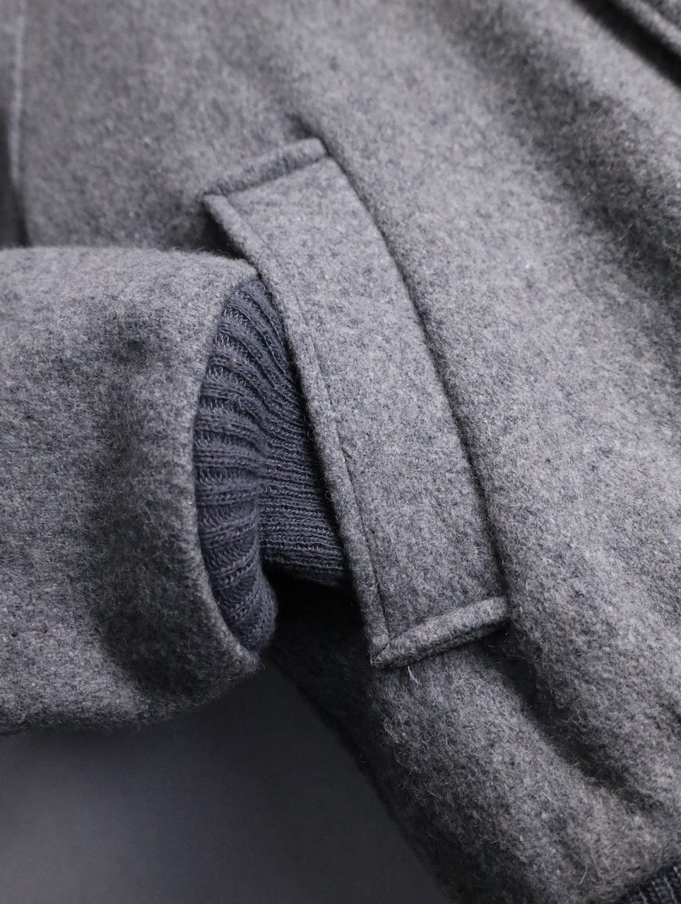 short length wool blouson gray