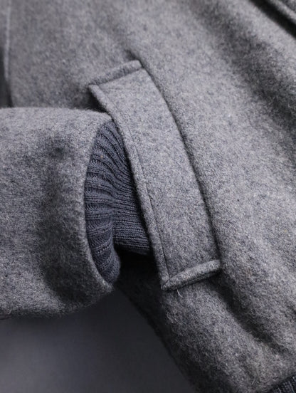 short length wool blouson gray