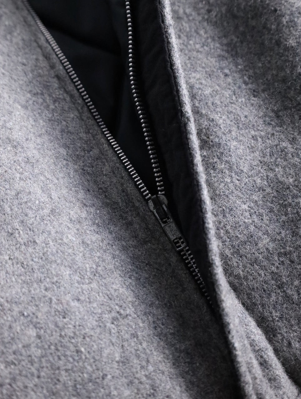 short length wool blouson gray