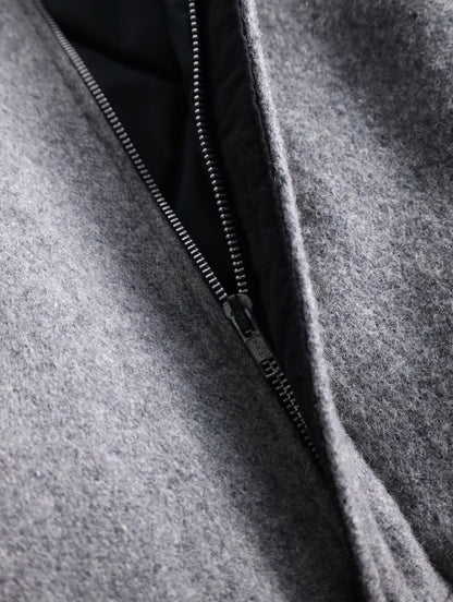 short length wool blouson gray