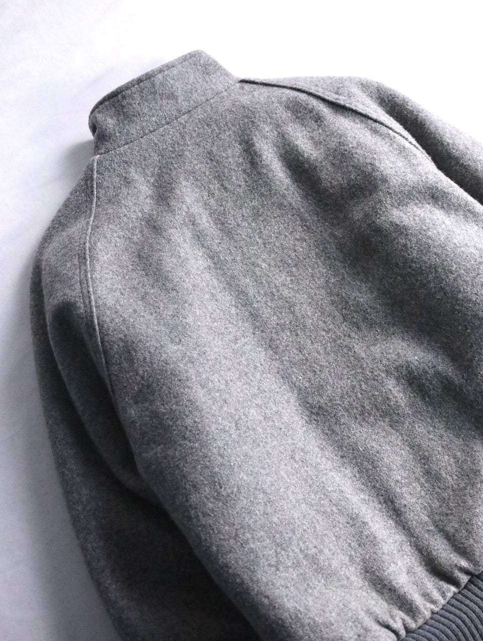 short length wool blouson gray