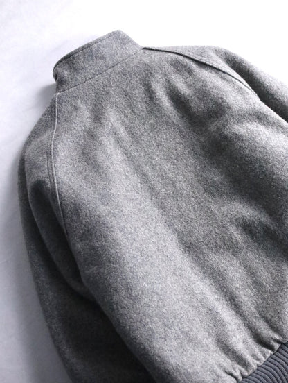 short length wool blouson gray