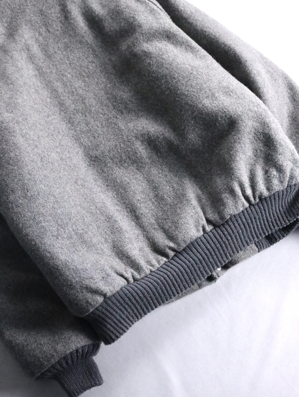 short length wool blouson gray