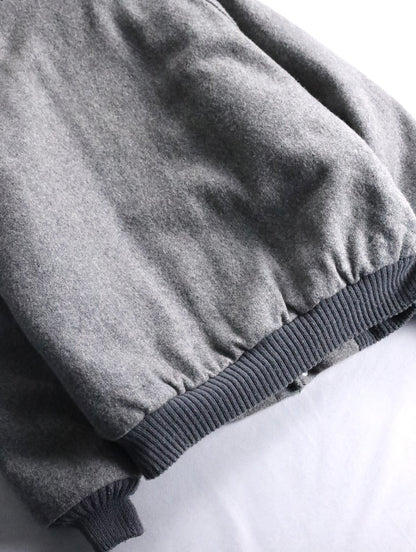 short length wool blouson gray