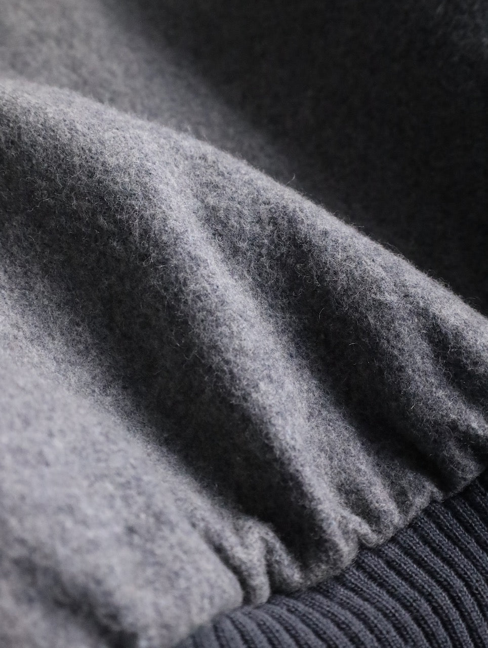 short length wool blouson gray