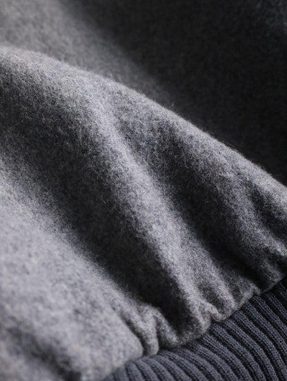 short length wool blouson gray