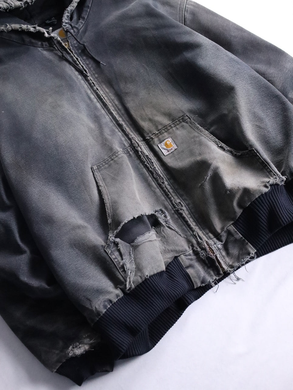 Carhartt boro duck jacket fade black