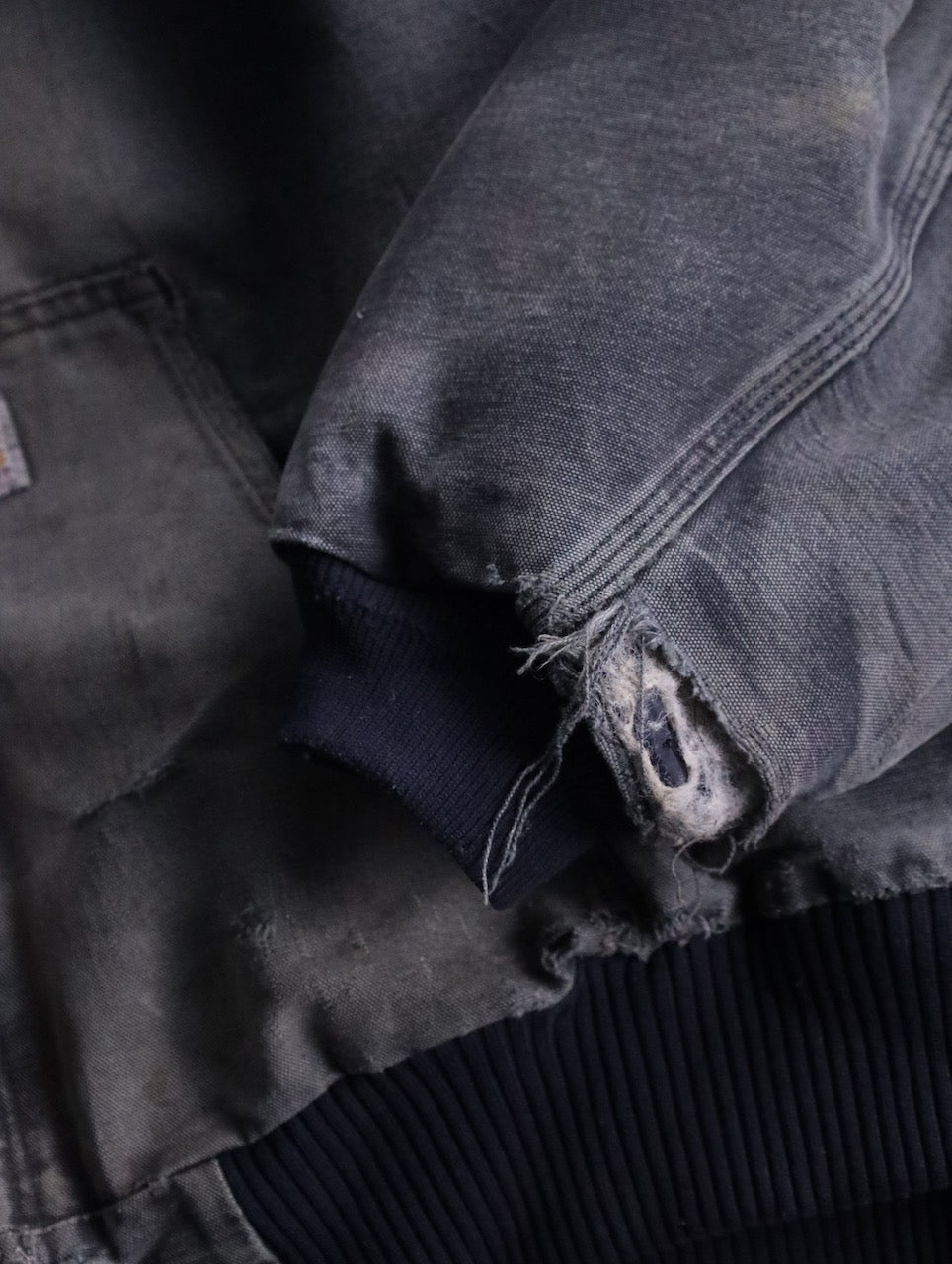 Carhartt boro duck jacket fade black