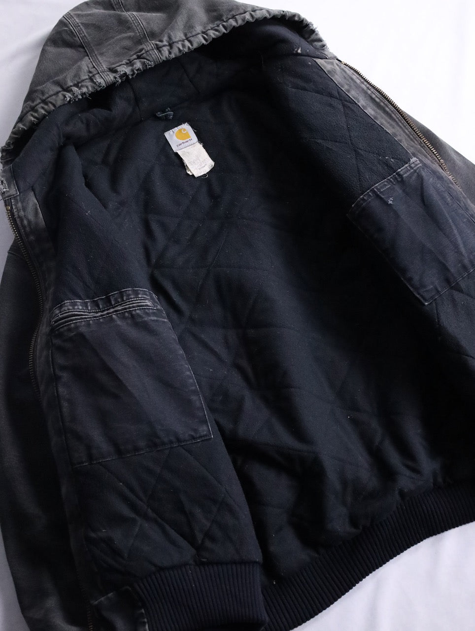 Carhartt boro duck jacket fade black
