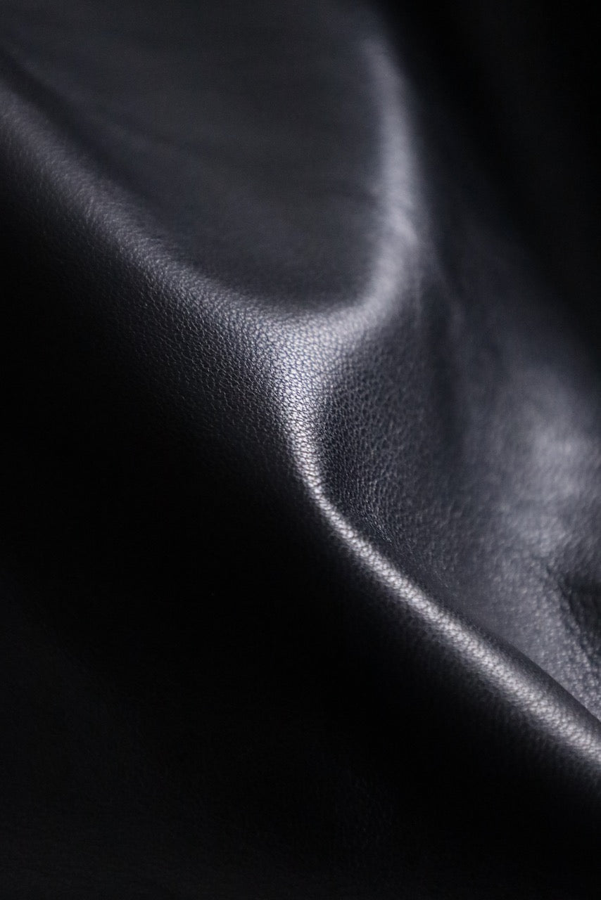 straight leather pants black