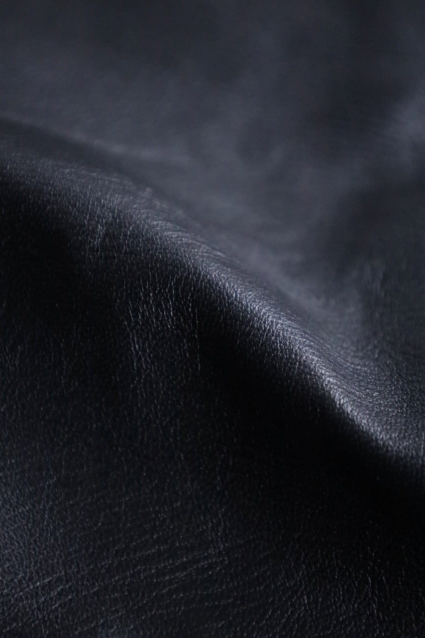 semi flare leather pants black