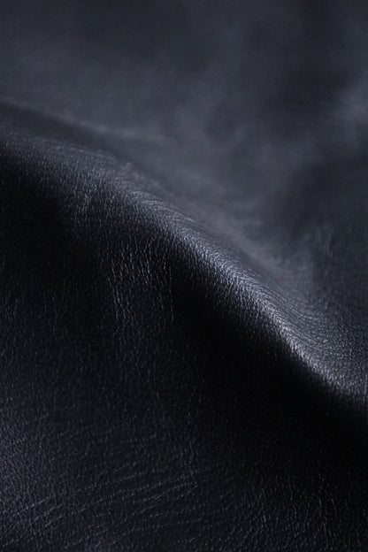 semi flare leather pants black