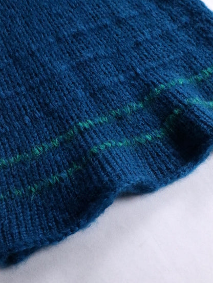 Dries Van Noten mokair knit emerald blue