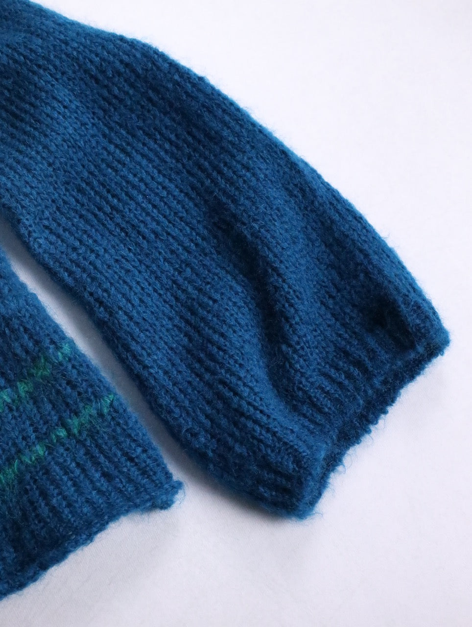 Dries Van Noten mokair knit emerald blue