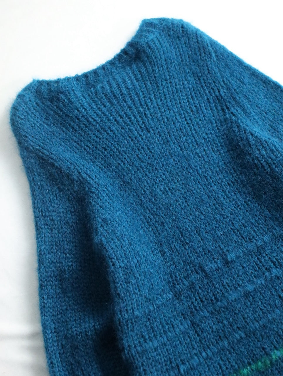 Dries Van Noten mokair knit emerald blue