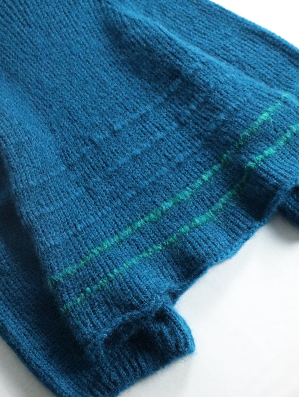 Dries Van Noten mokair knit emerald blue
