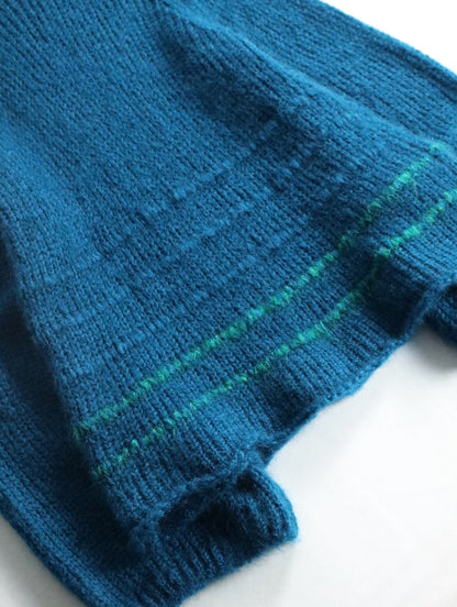 Dries Van Noten mokair knit emerald blue