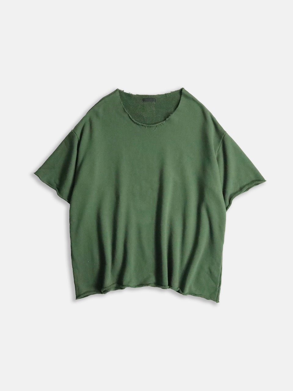 bishool cut design sweat tee olive green
