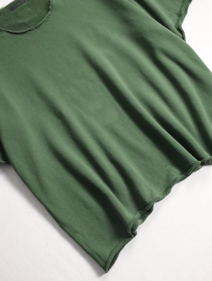 bishool cut design sweat tee olive green