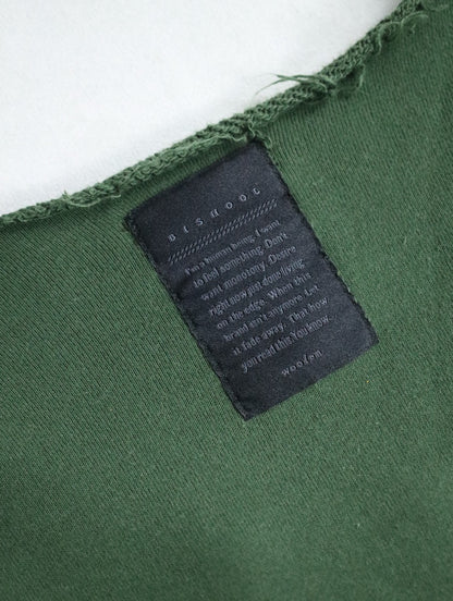 bishool cut design sweat tee olive green