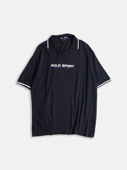 90s Polo Sport cotton poloshirt black